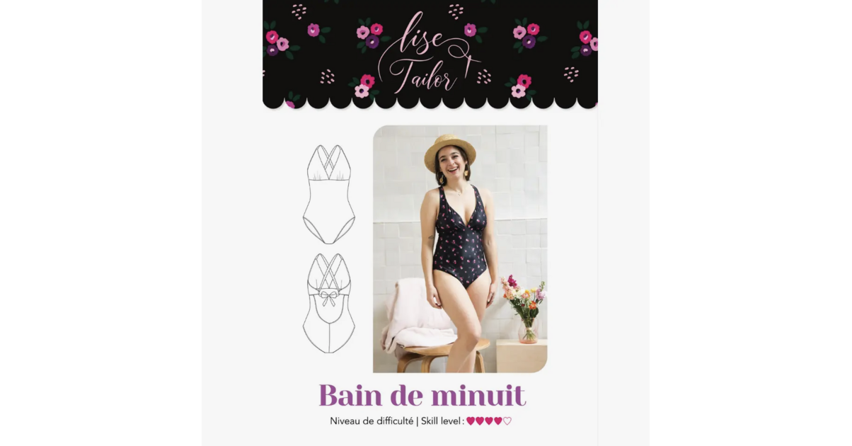 Patron maillot de bain Bain de Minuit (du 34 au 52) - Patrons/Pour